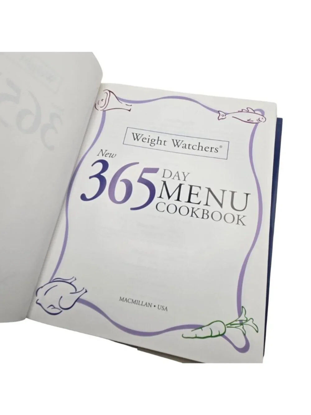 Weight Watchers New 365-Day Menu Cookbook Hardcover 1996 Complete Meal Planning